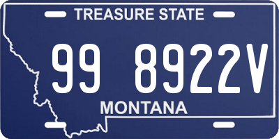 MT license plate 998922V