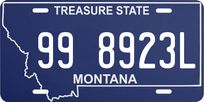 MT license plate 998923L