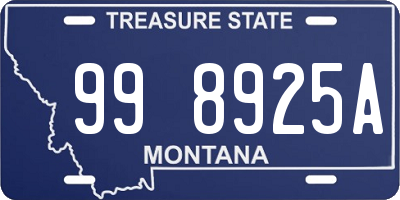 MT license plate 998925A