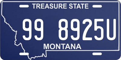 MT license plate 998925U