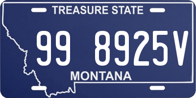 MT license plate 998925V