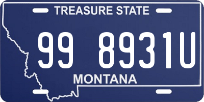 MT license plate 998931U