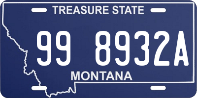 MT license plate 998932A