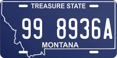 MT license plate 998936A