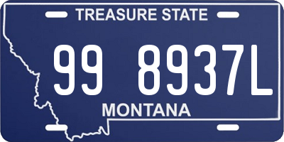 MT license plate 998937L