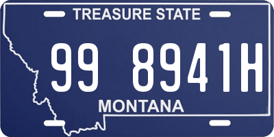 MT license plate 998941H