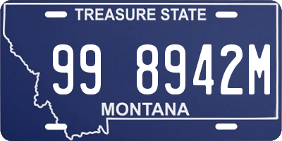 MT license plate 998942M