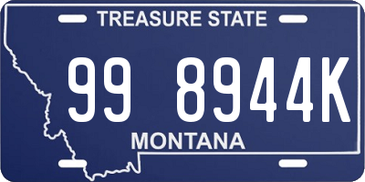 MT license plate 998944K