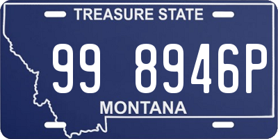 MT license plate 998946P