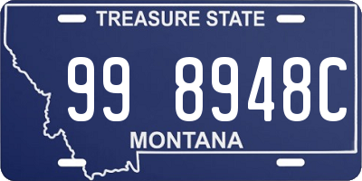 MT license plate 998948C