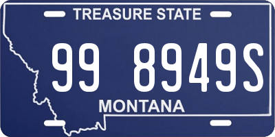 MT license plate 998949S