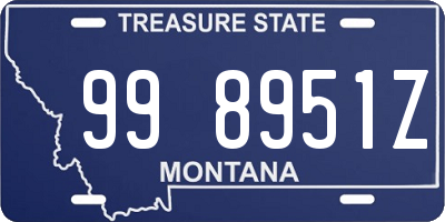 MT license plate 998951Z