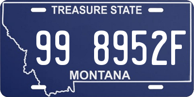 MT license plate 998952F