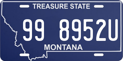 MT license plate 998952U