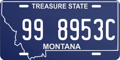 MT license plate 998953C