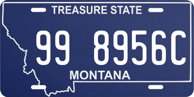 MT license plate 998956C