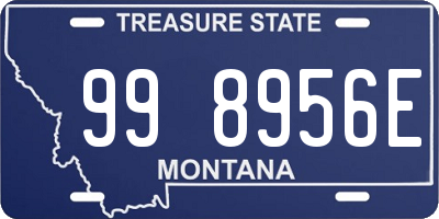 MT license plate 998956E