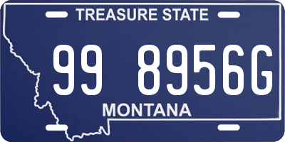 MT license plate 998956G