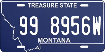 MT license plate 998956W