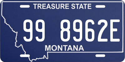 MT license plate 998962E