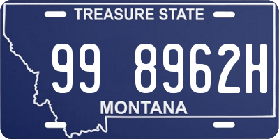 MT license plate 998962H