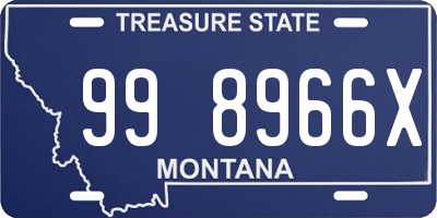 MT license plate 998966X