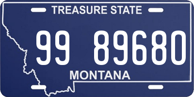 MT license plate 998968O