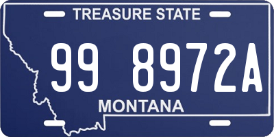 MT license plate 998972A