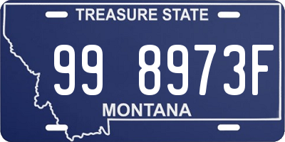 MT license plate 998973F