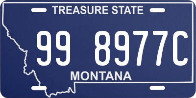 MT license plate 998977C