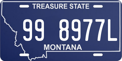 MT license plate 998977L