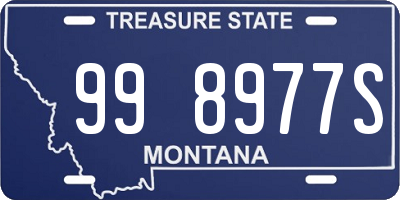 MT license plate 998977S