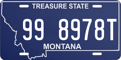 MT license plate 998978T