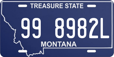 MT license plate 998982L