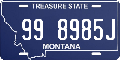 MT license plate 998985J