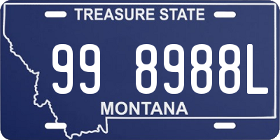 MT license plate 998988L