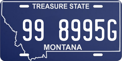 MT license plate 998995G
