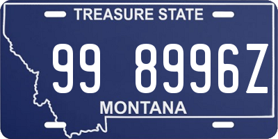 MT license plate 998996Z