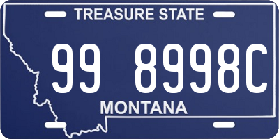 MT license plate 998998C