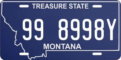 MT license plate 998998Y