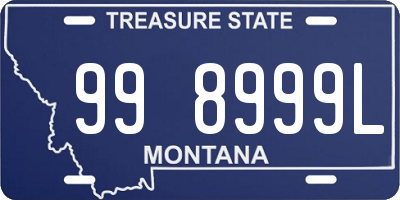 MT license plate 998999L