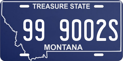 MT license plate 999002S