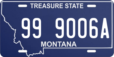 MT license plate 999006A