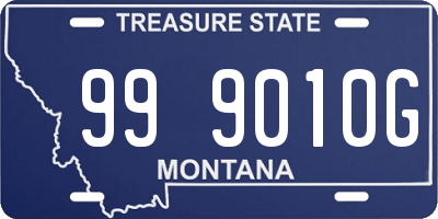 MT license plate 999010G