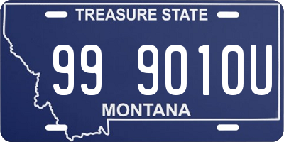 MT license plate 999010U