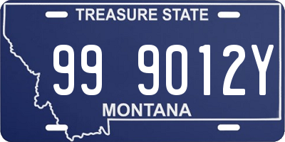 MT license plate 999012Y
