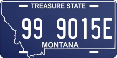 MT license plate 999015E
