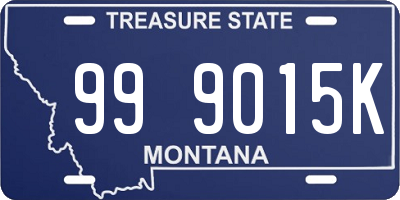 MT license plate 999015K