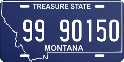 MT license plate 999015O