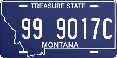 MT license plate 999017C